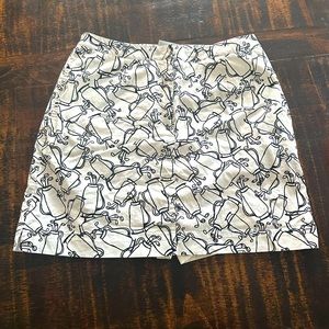 Lizgolf Skort. Golf club print black and white. Size 12. Cute!